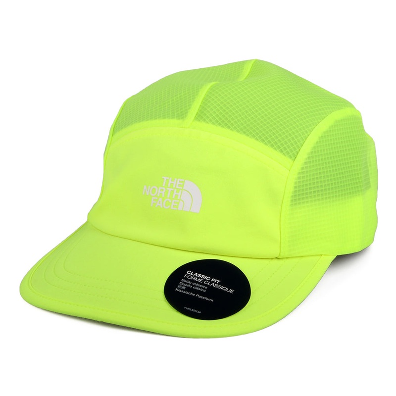 The North Face Hats TNF Run Recycled 5 Panel Cap – Neon Yellow Adjustable