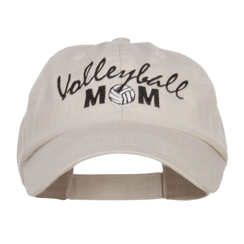 Volleyball Mom Embroidered Low Profile Cap Stone One Size