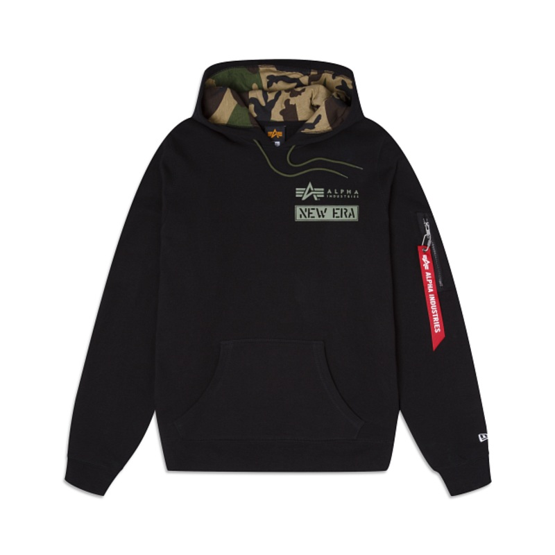 Alpha Industries X New Era Black Hoodie S