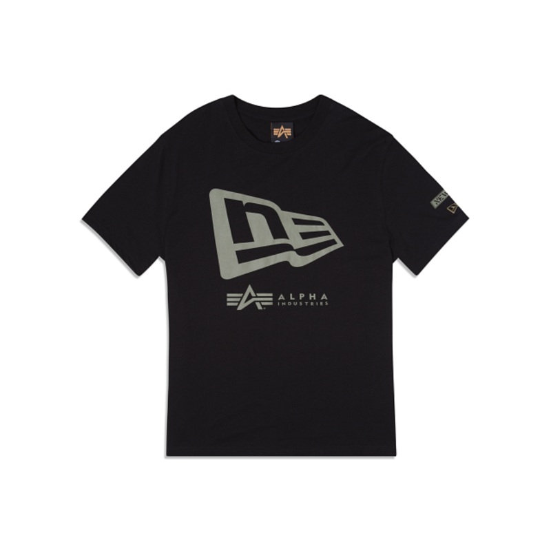 Alpha Industries X New Era Black T-Shirt S