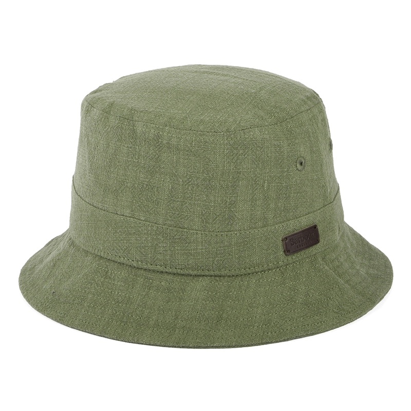 Barbour Hats Stanhope Linen-Cotton Bucket Hat – Washed Olive S