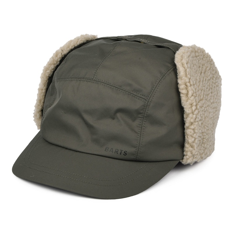 Barts Hats Boise 5 Panel Cap with Earflaps – Army Green 1-Size