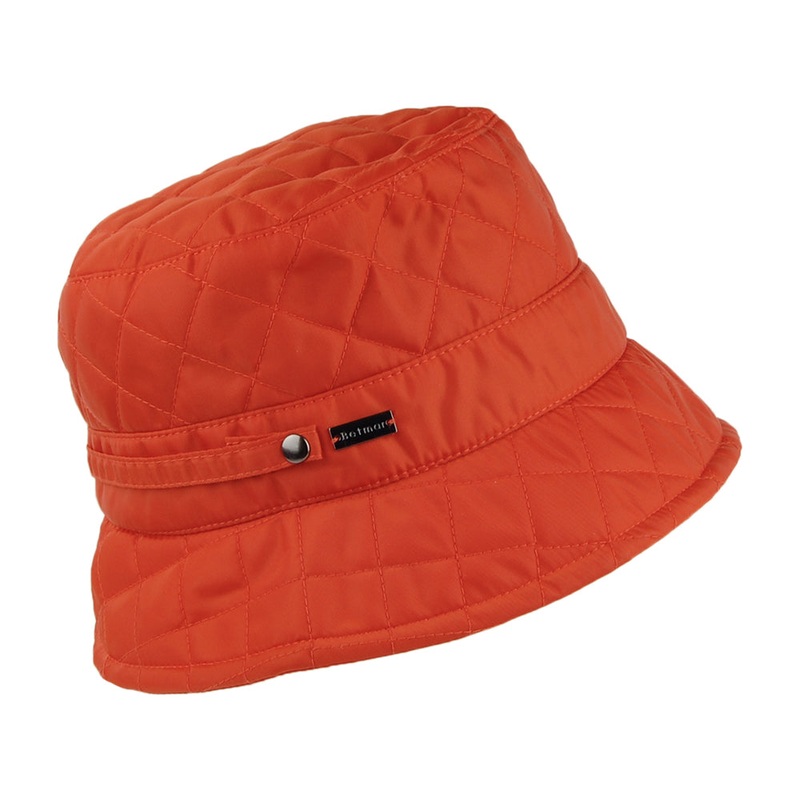 Betmar Hats Quilted Rain Bucket Hat – Burnt Orange 1-Size