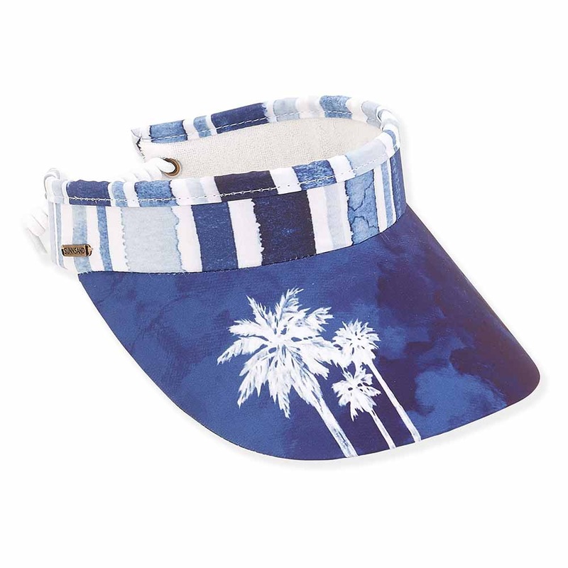 Cyano Palms Sun Visor with Coil Closure – Sun ‘N’ Sand Hats Blue
