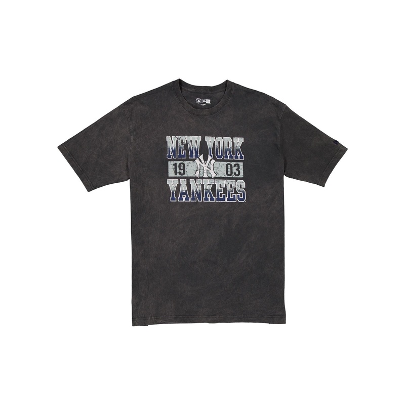 New York Yankees Oversized Washed Black T-Shirt S