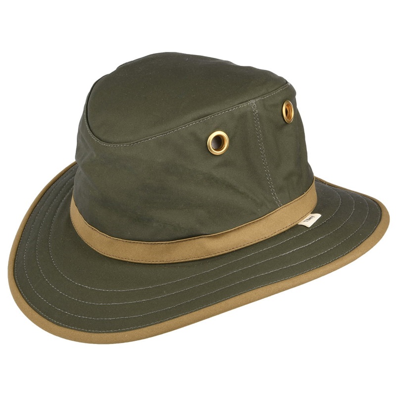 Tilley Hats TWC7 Waxed Cotton Outback Hat – Olive 6 7/8