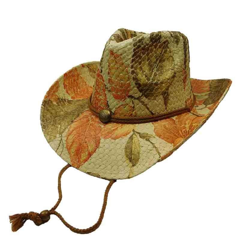 Woven Toyo Floral Cowboy Hat with Chin Cord – Lily Lily