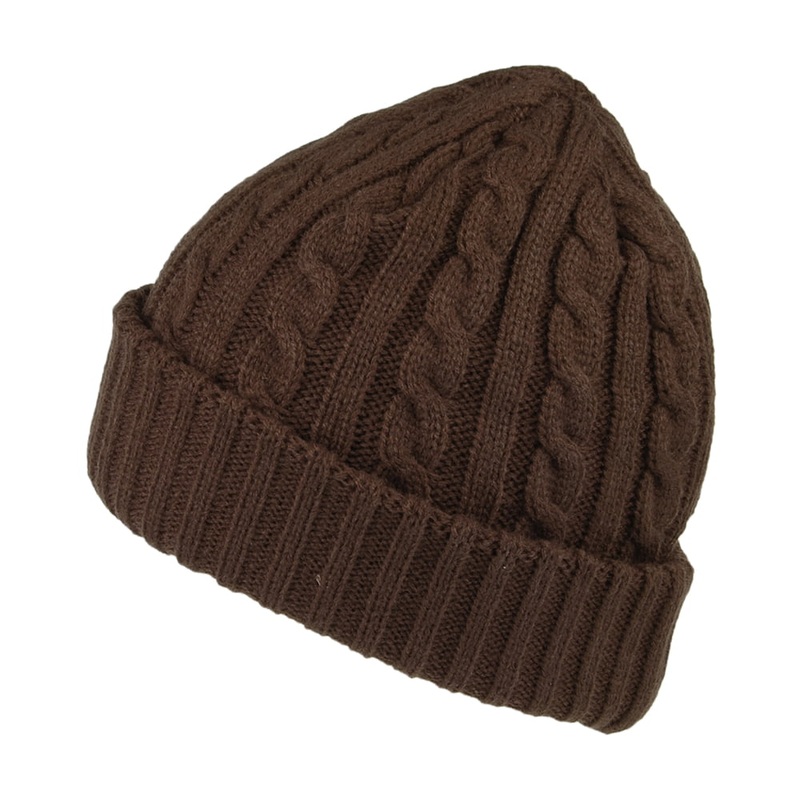 Barbour Hats Balfron Knit Beanie Hat – Brown 1-Size