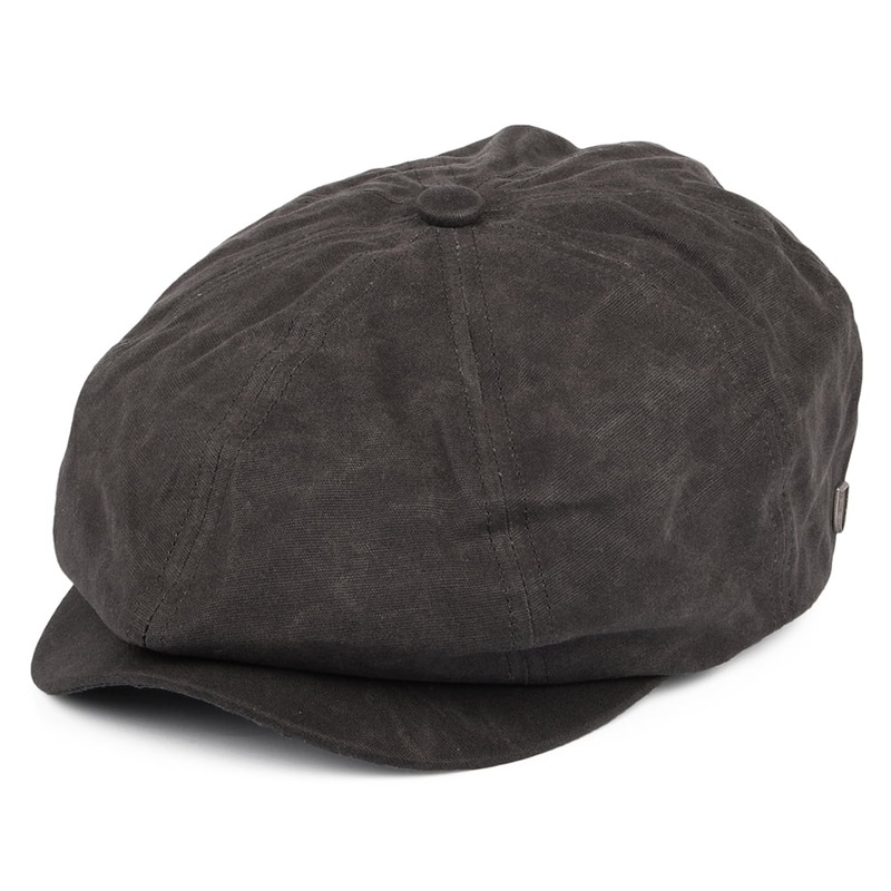Brixton Hats Brood Oilcloth Newsboy Cap – Grey Small-56cm