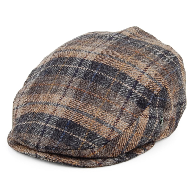 City Sport Plaid Wool & Cashmere Flat Cap – Black-Beige 55