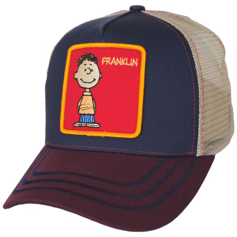 Franklin Mesh Trucker Snapback Baseball Cap NAVY ADJUSTABLE