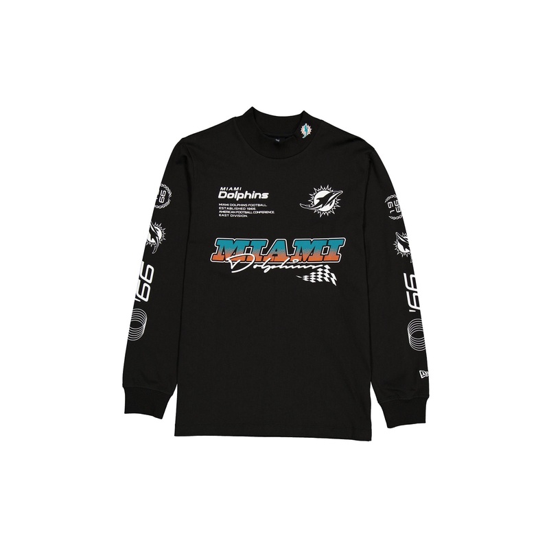 Miami Dolphins Modern Speed Black Long Sleeve T-Shirt S