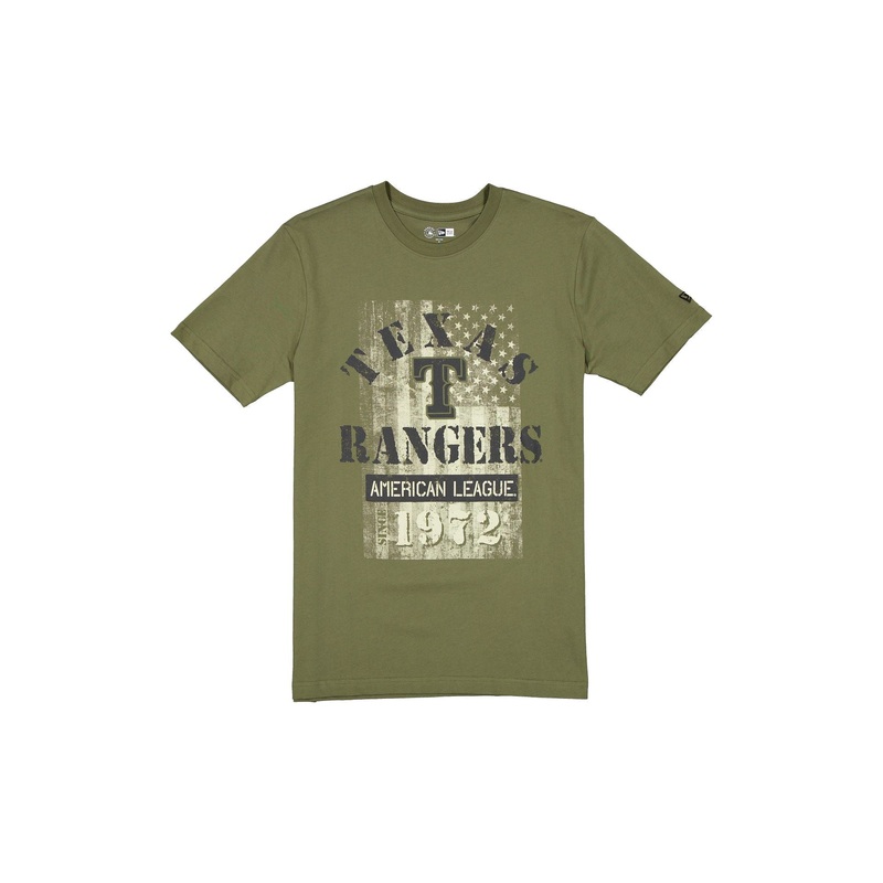 Texas Rangers Armed Forces Day 2025 Green T-Shirt S