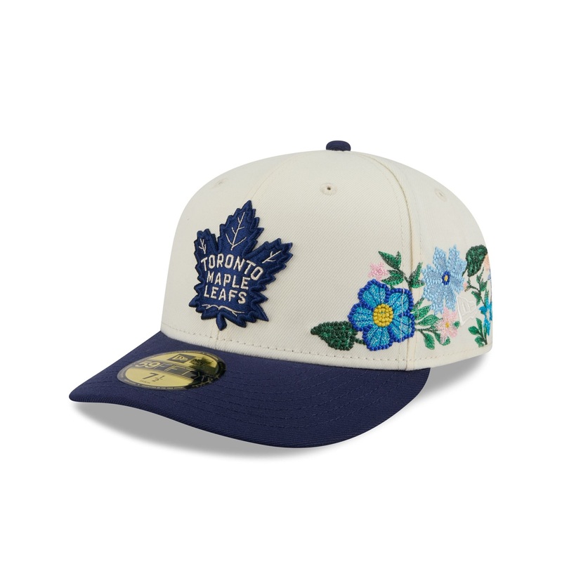 Toronto Maple Leafs Tonal Florals White 59FIFTY Fitted Hat 7