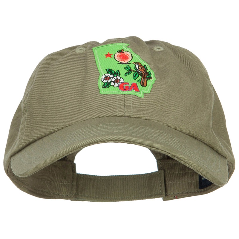 USA State Georgia Patched Low Profile Cap Olive One Size