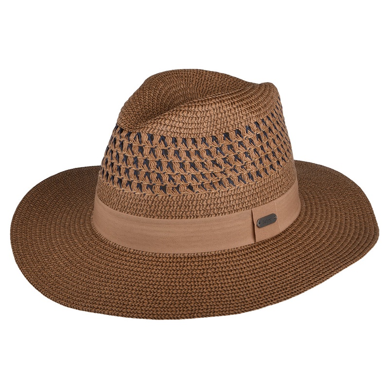 Barbour Hats Marlowe Toyo Straw Fedora Hat – Tan S