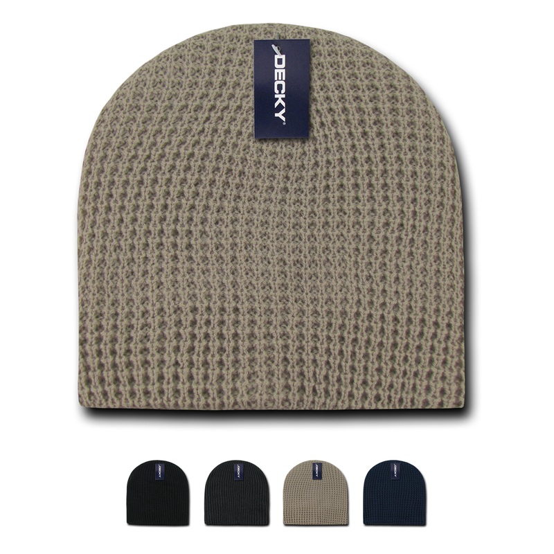 Decky 8011 – Waffle Knit Beanie Black
