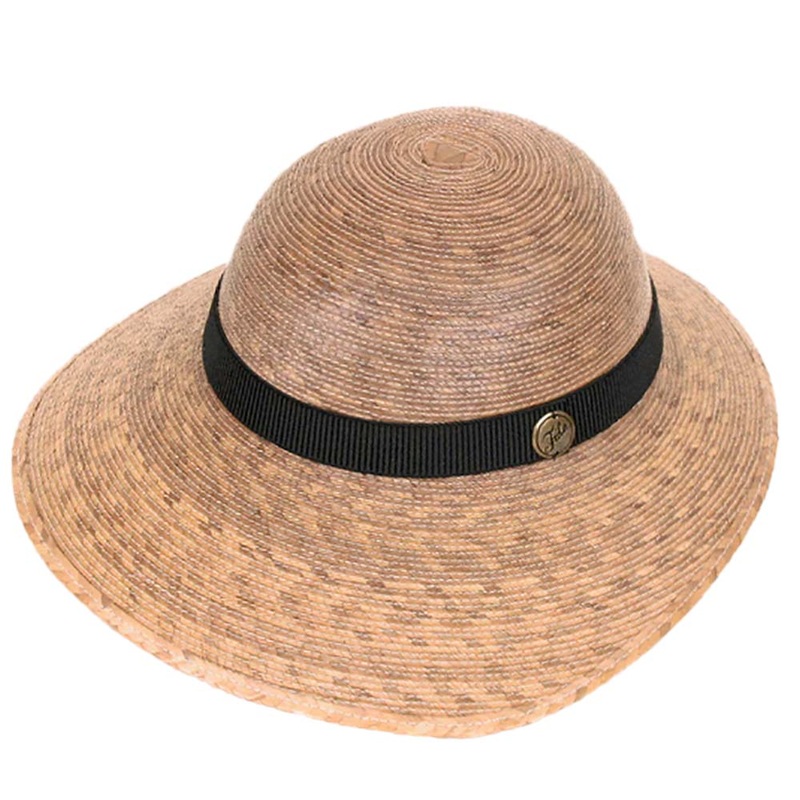 Laurel Palm Leaf Asymmetrical Brim Sun Hat – Tula Hats Honey Palm Straw M (57 – 59 cm)
