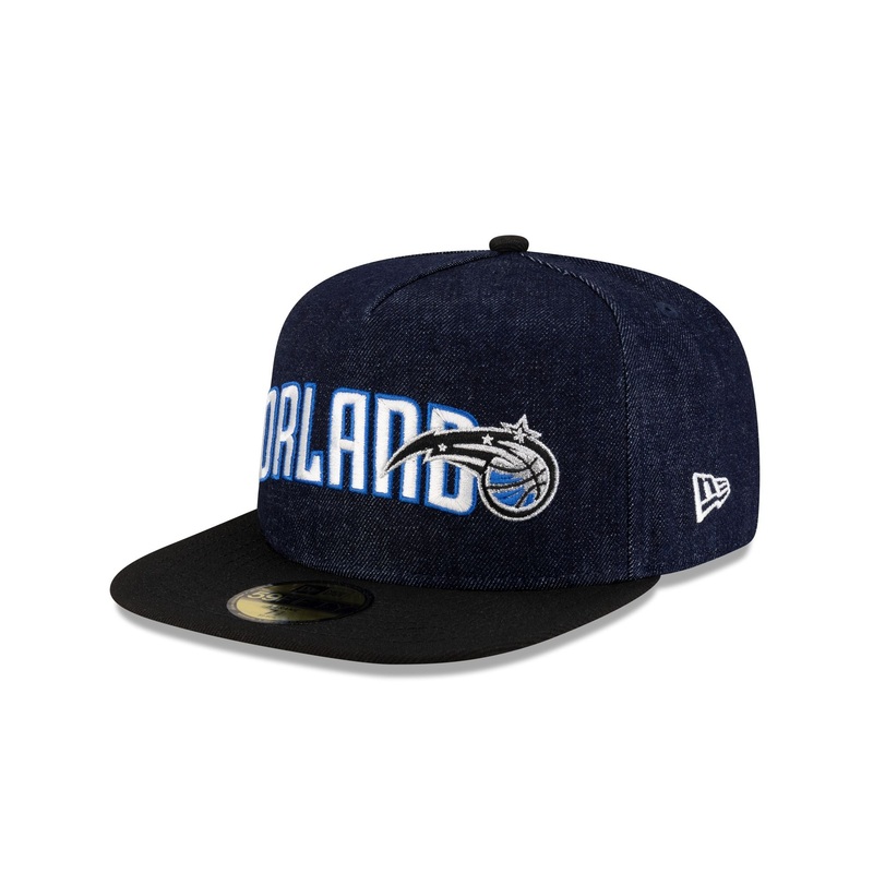 Orlando Magic Navy Denim 59FIFTY A-Frame Fitted Hat 7