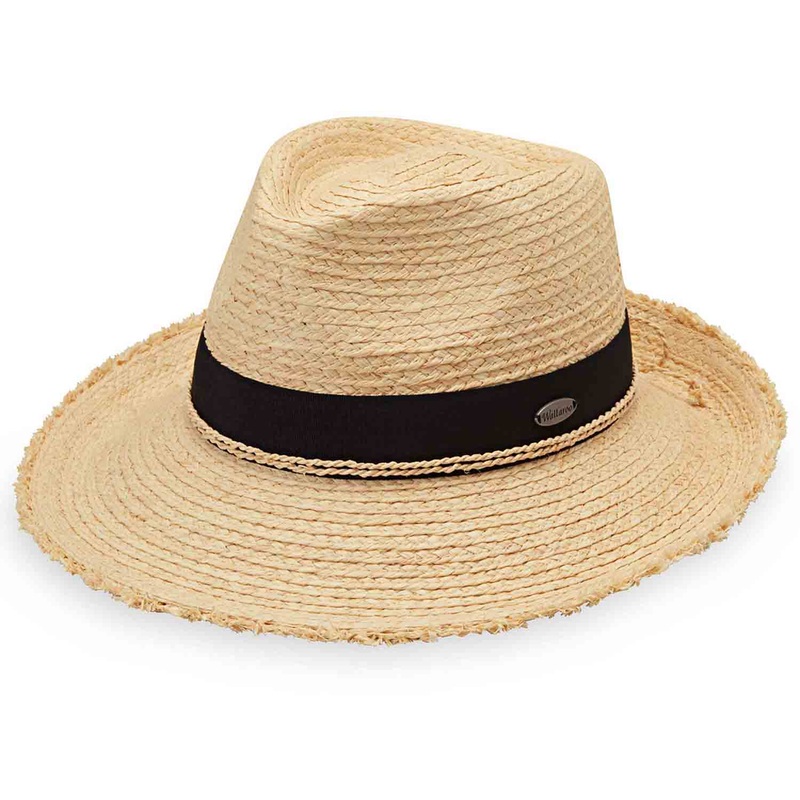 Paloma Frayed Brim Raffia Fedora Hat – Wallaroo Hats Ivory M/L (58 cm)