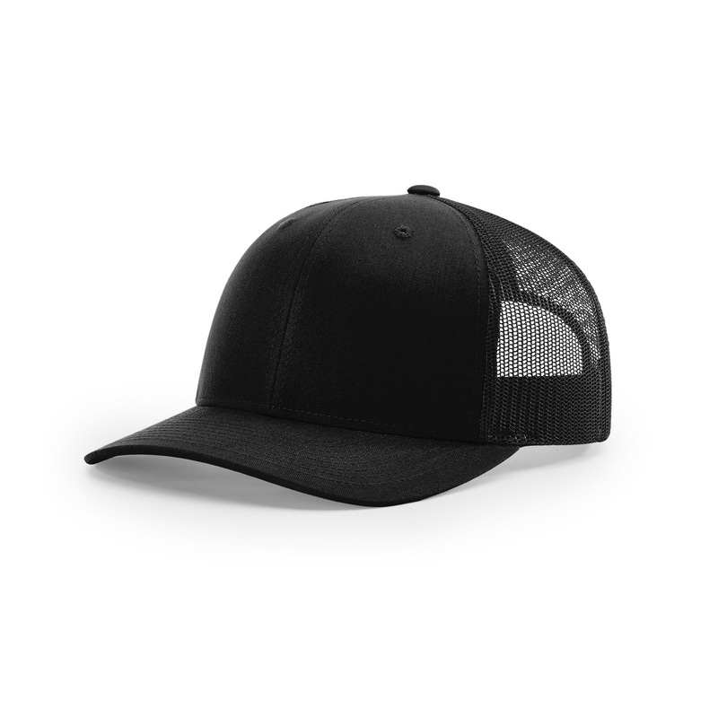 Richardson 112 Trucker Cap – Black Color Black Youth
