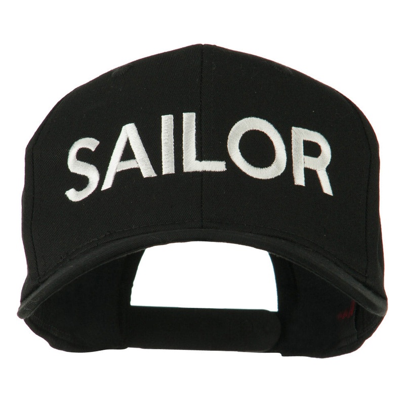 Sailor Embroidered Cap Black One Size