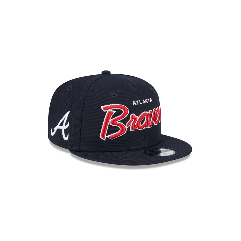 Atlanta Braves Script Kids 9FIFTY Snapback Hat One Size