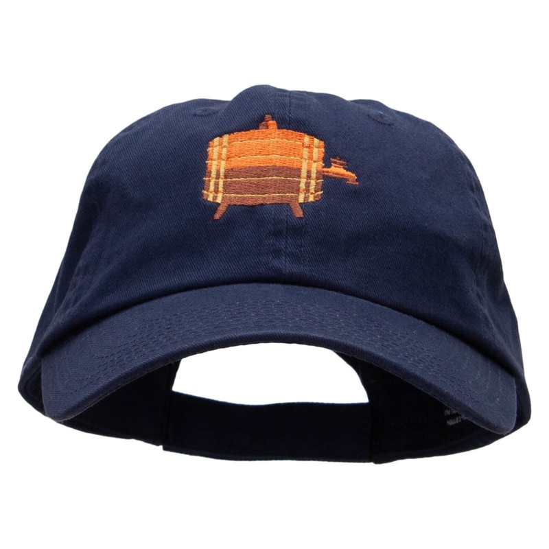 Beer Barrel Bin Embroidered Low Profile Dyed Cotton Twill Cap Navy One Size