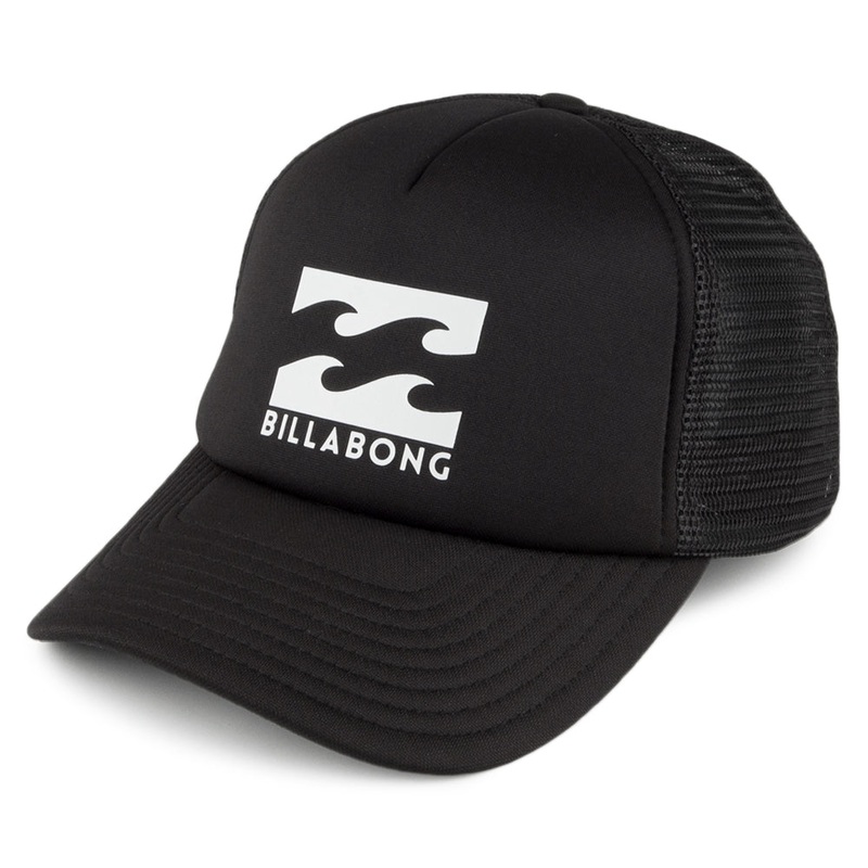 Billabong Hats Podium Wave Trucker Cap – Black Adjustable