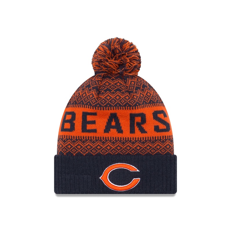 Chicago Bears Wintry Kids Pom Knit Youth