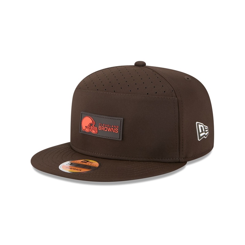 Cleveland Browns 2025 Sideline Hot Weather Split Panel 9FIFTY Snapback Hat One Size