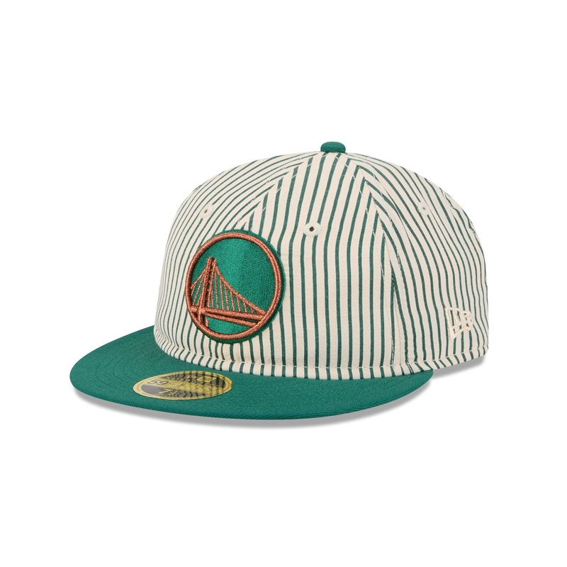Just Caps Seersucker Golden State Warriors Retro Crown 59FIFTY Fitted Hat 7