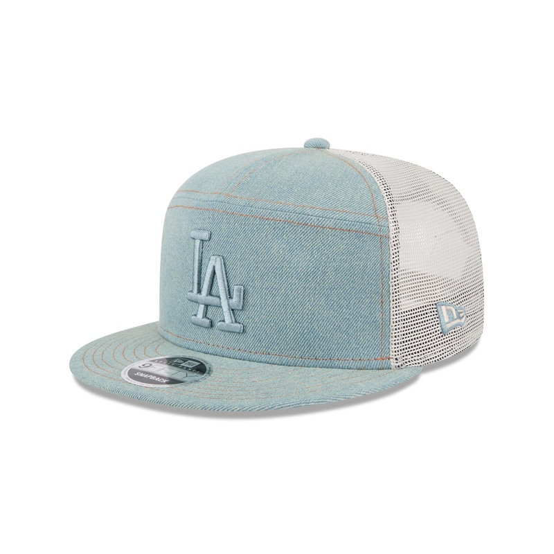 Los Angeles Dodgers Denim Split Panel 9FIFTY Trucker Hat One Size