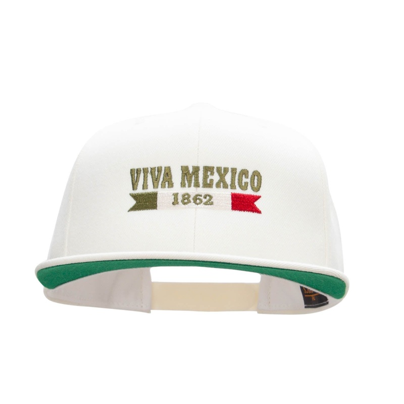 Mexican Independence Embroidered Wool Blend Prostyle Snapback Natural One Size