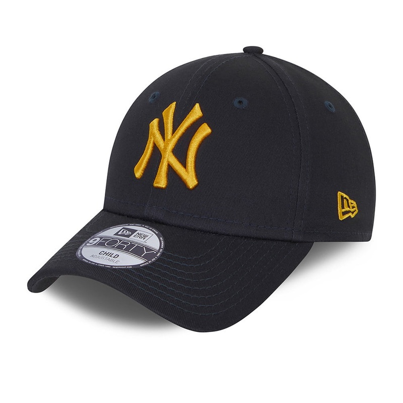 New Era Kids 9FORTY New York Yankees Baseball Cap – MLB League Essential – Navy-Gold CHILD ADJ.