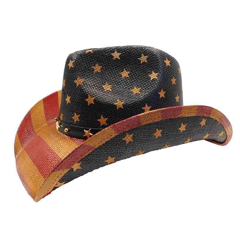 USA Patriotic Cowboy Hat with Star Studded Band – Milani Tricolor