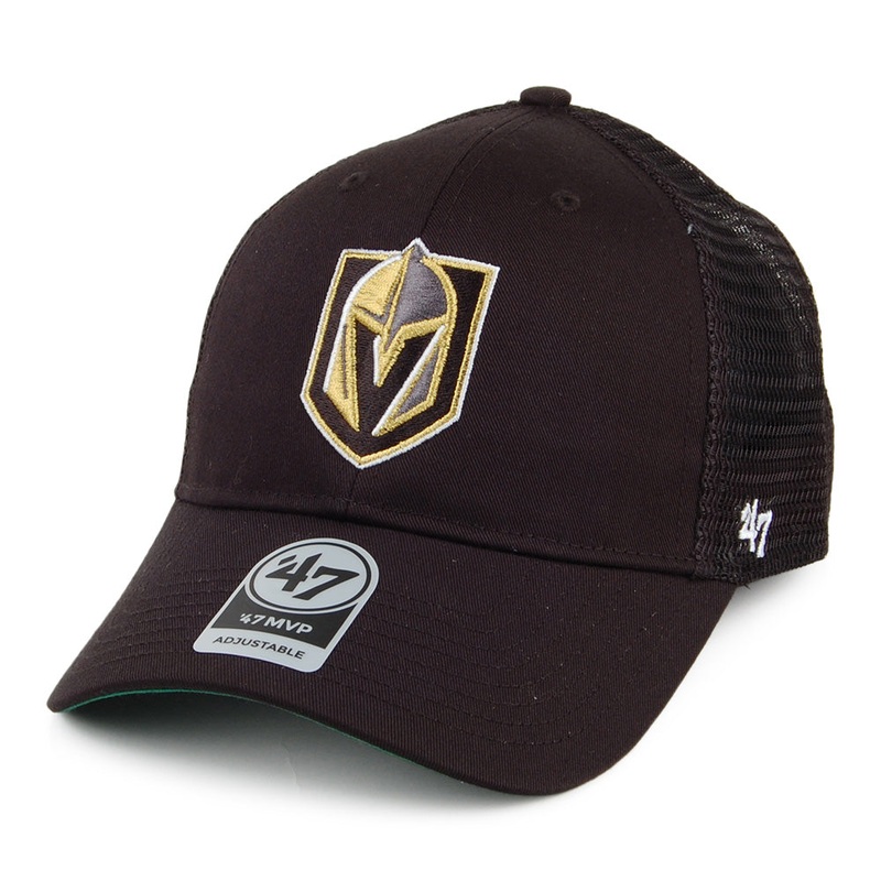 47 Brand Vegas Golden Knights Trucker Cap – NHL Branson MVP – Black Adjustable