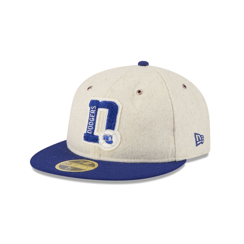 Brooklyn Dodgers Wool Letterman Retro Crown 59FIFTY Fitted Hat 7