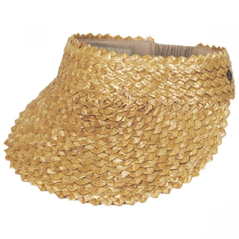Capri Wheat Straw Visor HONEYCOMB ONE SIZE FITS MOST