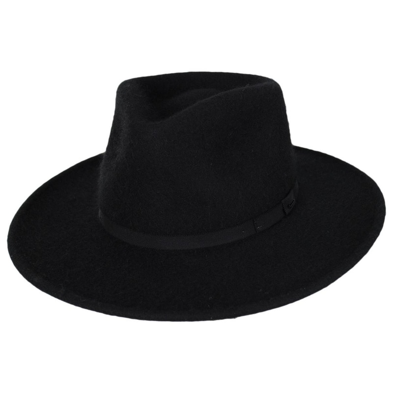 Conlon Wool Felt Fedora Hat BLACK S