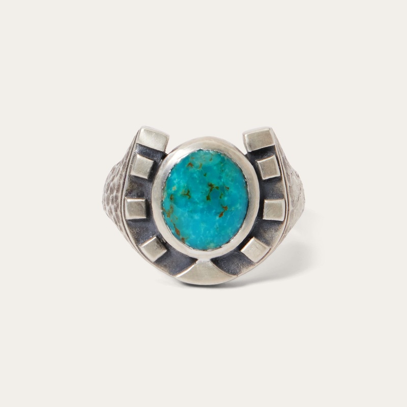 Horseshoe Ring with Turquoise 9