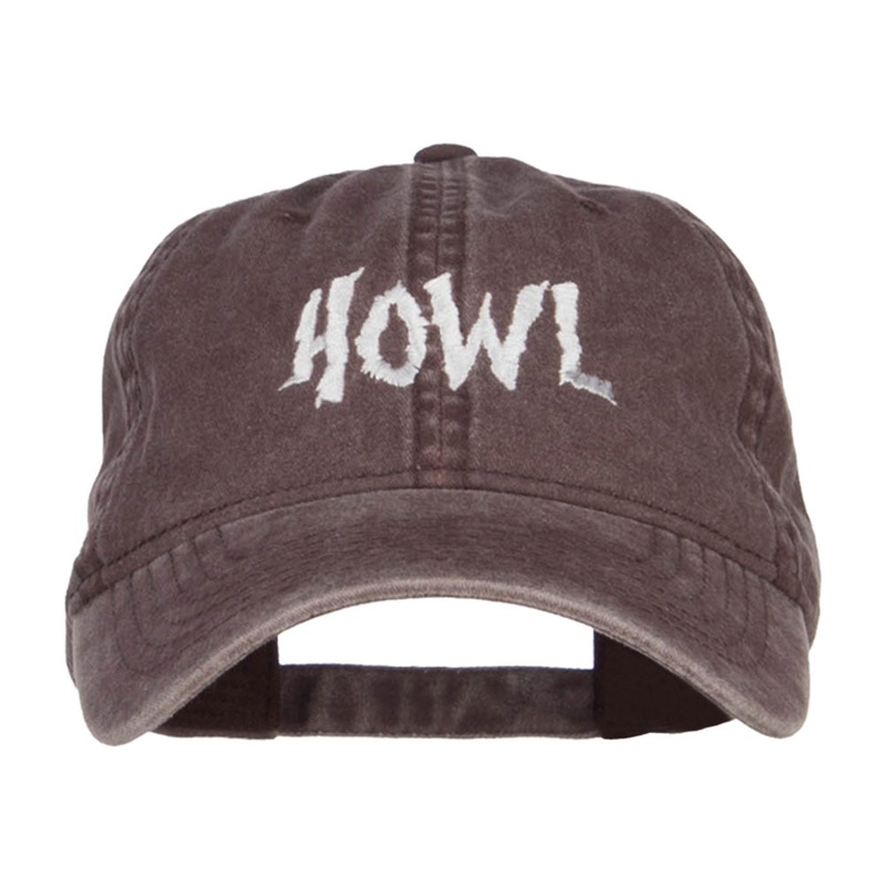 Howl Embroidered Washed Cap Brown One Size