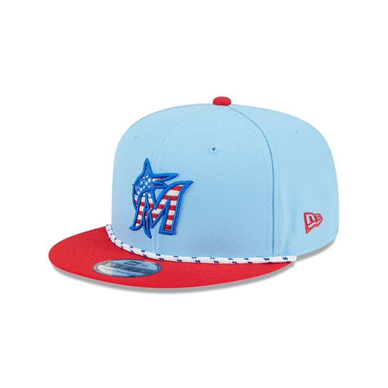 Miami Marlins Independence Day 2025 9FIFTY Snapback Hat One Size