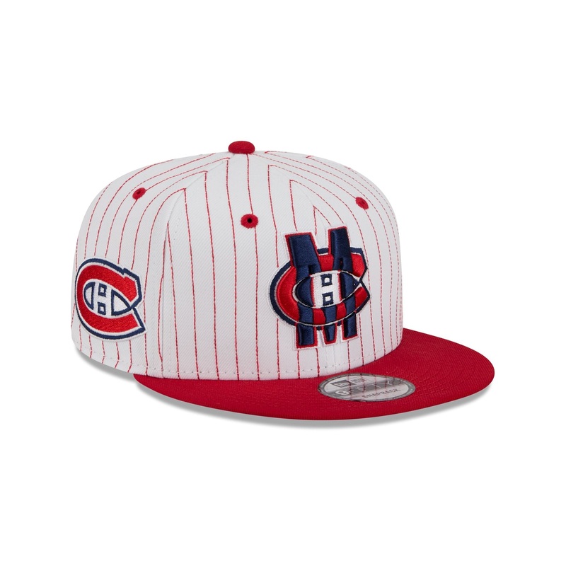 Montreal Canadiens Deceptor Pinstripe 9FIFTY Snapback Hat One Size