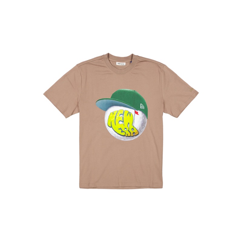 New Era Branded Big Head Greens Taupe Gray T-Shirt S