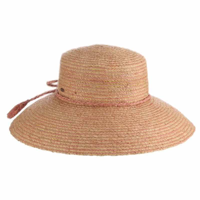 Organic Raffia Straw Downturn Brim Hat – Scala Hats Taupe