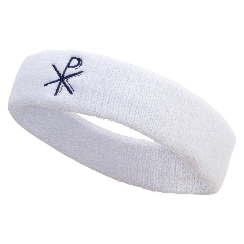 Religious Symbol Embroidered Head Bands Terry White One Size