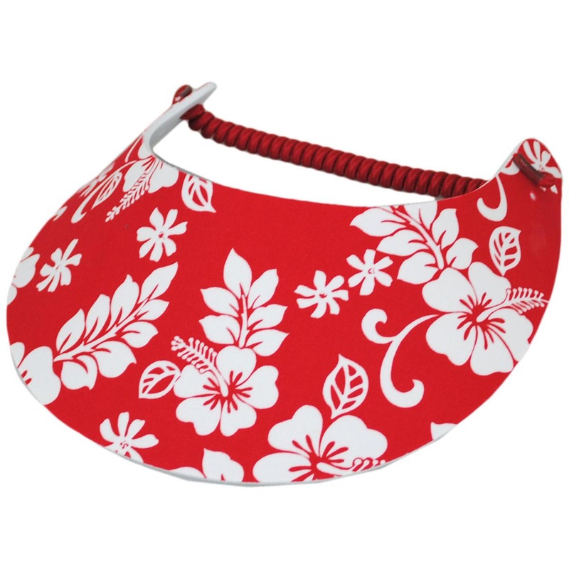 Springlace Hibiscus Sunvisor RED ADJUSTABLE
