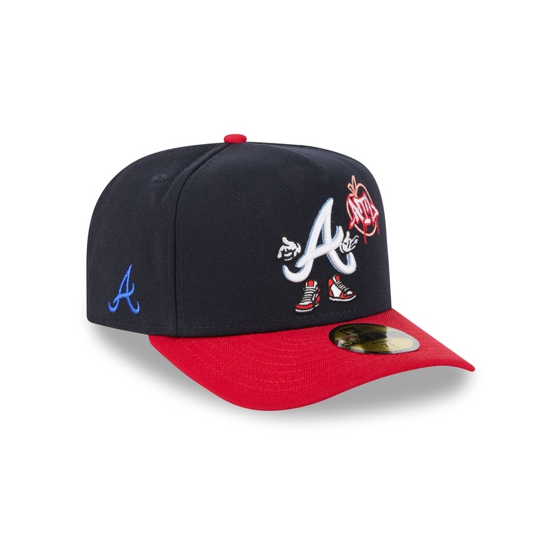 Atlanta Braves Cartoon 59FIFTY A-Frame Fitted Hat 7