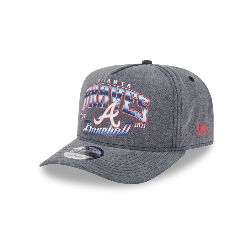 Atlanta Braves Washed 9FIFTY A-Frame Snapback Hat One Size
